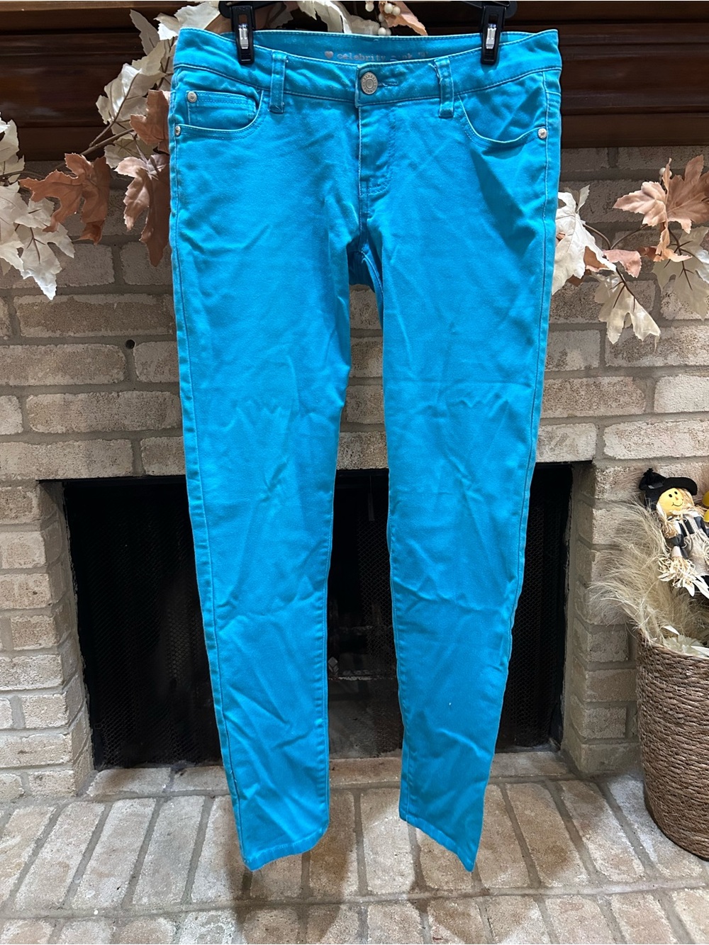 Celebrity Pink Turquoise Skinny Jeans EUC